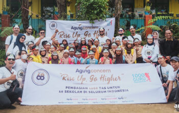 Rayakan HUT Ke-68, Agung Concern Bagikan 1068 Tas Sekolah