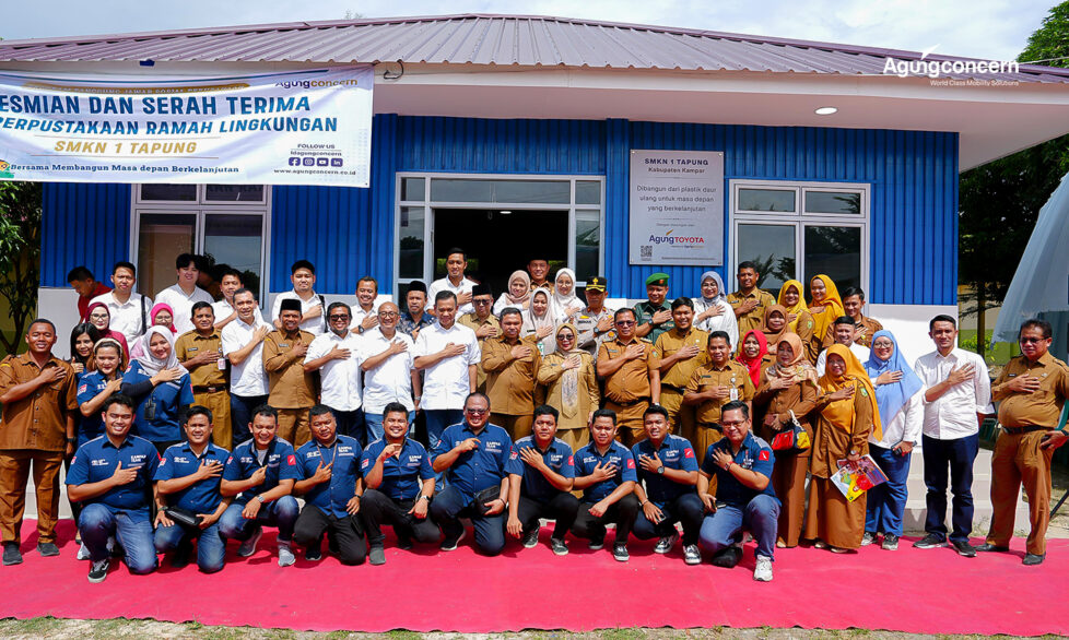 Agung Concern Resmikan Perpustakaan Ramah Lingkungan di SMKN 1 Tapung, Riau